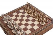 Helena Wood Art Masif El Yapımı Sedefli Satranç Takımı - 5