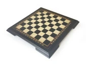 Helena Wood Art Masif Ahşap Koyu Satranç Tablası - 1