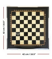Helena Wood Art Masif Ahşap Koyu Satranç Tablası - 3