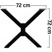 Metal Ahşap ve Kütük Masalar İçin Yeni X Ayak (2'li Set) - 1