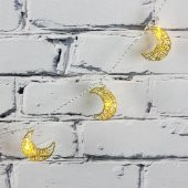 Led Işık Metal Ay Dede 10'lu Şerit Aydınlatma Pilli Ağaç Süsü - 2