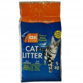 Akkum Topaklaşan Kedi Kumu Bebek Pudralı Kalın Taneli 5 KG - 1