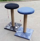 Bedspet Oturaklı Kedi Tırmalama Tahtası Yuvarlak Kalın 50cm - 2