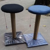 Bedspet Oturaklı Kedi Tırmalama Tahtası Yuvarlak Kalın 50cm - 3