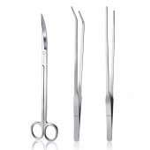 AQUABLUE SS-S110 BİTKİLİ AKVARYUM MAKAS-CIMBIZ BAKIM SETİ 3 İN 1 - 2