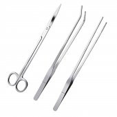 AQUABLUE SS-S110 BİTKİLİ AKVARYUM MAKAS-CIMBIZ BAKIM SETİ 3 İN 1 - 3