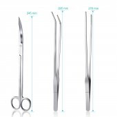 AQUABLUE SS-S110 BİTKİLİ AKVARYUM MAKAS-CIMBIZ BAKIM SETİ 3 İN 1 - 4