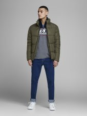 Jack & Jones 12155028 Erkek Quilted Jorknıght Puffer Stand Collar Kaban - 3