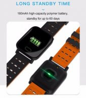 Olix A6 Smart Watch Akıllı Saat Suya Dayanıklı Nabız Ölçer Turuncu - 5