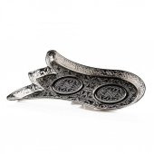 Bakır Servis Tepsisi Lale 22*11 Cm - 1