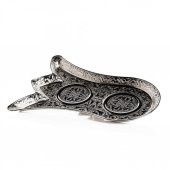 Bakır Servis Tepsisi Lale 22*11 Cm - 2