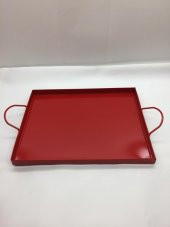 Behçet Dikdörtgen Sunum Tepsisi Kırmızı 18*23 Cm - 1