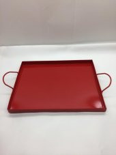 Behçet Dikdörtgen Sunum Tepsisi Kırmızı 18*23 Cm - 2