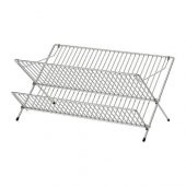 IKEA Kvot Katlanabi̇li̇r Galvani̇zli̇ Çeli̇k Bulaşıklık - Metal Bulaşık Sepeti̇ - 1