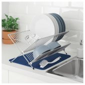 IKEA Kvot Katlanabi̇li̇r Galvani̇zli̇ Çeli̇k Bulaşıklık - Metal Bulaşık Sepeti̇ - 3
