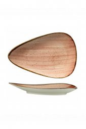 Kütahya Porselen Atlantis Sufi 32 cm Kayık Tabak Pembe - 1