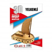 3D Ahşap Yelkenli Maketi - 1
