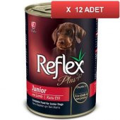 Reflex Plus Gravy Junior Kuzulu Parça Etli Yavru Köpek Konservesi 400 Gr (12 ADET) - 1