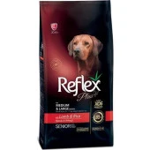 Reflex Plus Kuzulu Orta Büyük Irk Yaşlı Köpek Maması 3 Kg - 1