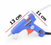 20 Watt Sıcak Silikon Tabancası Anahtarlı Açma Kapama Düğmeli Metal Ağızlı-10 Adet Silikon Hediyeli - 5