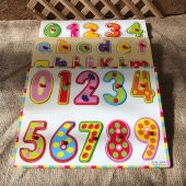 Ahşap Bul Tak Renkli Rakamlar - 1