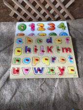 Ahşap Renkli Bul-Tak Harfler - 2
