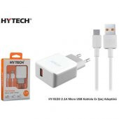 Hytech HY-XE20 2.1A Micro USB Kablolu Ev Şarj Adaptörü - 1