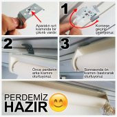 BLACKOUT SİYAH GÜNEŞ GEÇİRMEZ KARARTMA STOR PERDE ÜCRETSİZ ETEK SEÇENEĞİ - 4