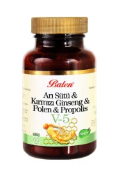 Balen V5 Arı Sütü-Kırmızı Ginseng-Polen-Propolis 1015 Mg 3 Adet thumbnail 2