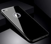 Apple iPhone 8 Kılıf Zore Düz Renkli Ebruli Cam Kapak - 3