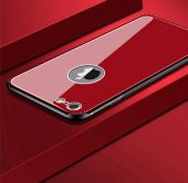 Apple iPhone 8 Kılıf Zore Düz Renkli Ebruli Cam Kapak - 4