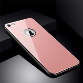 Apple iPhone 8 Kılıf Zore Düz Renkli Ebruli Cam Kapak - 11