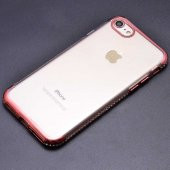 Apple iPhone 7 8 Kılıf Zore Tek Sıra Taşlı Silikon - 2