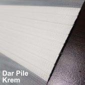 PREMİUM PİLELİ KREM ZEBRA PERDE ÜCRETSİZ ETEK SEÇENEĞİ - 7