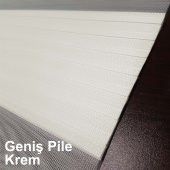 PREMİUM PİLELİ KREM ZEBRA PERDE ÜCRETSİZ ETEK SEÇENEĞİ - 8