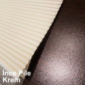 PREMİUM PİLELİ KREM ZEBRA PERDE ÜCRETSİZ ETEK SEÇENEĞİ - 9