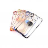 Galaxy A10S Yüzüklü Köşeleri Renkli Şeffaf Kamera Korumalı Kılıf thumbnail 8