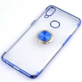 Galaxy A10S Yüzüklü Köşeleri Renkli Şeffaf Kamera Korumalı Kılıf thumbnail 9