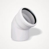 50x45 Pvc Dirsek 50lik 45 Derece Pimaş Atık Su Borusu Dönüş Parçası - 1