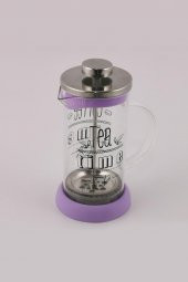 Silikonlu Bitki Çayı Demliği & Demleme & French Press Mor - 2