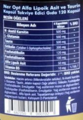 Vitapol Ner Opt Alfalipoik asit Taurine complex 120 Kapsül - 2