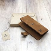 OWL LEATHER - PUHU TARÇINİ DERİ TÜTÜN KESESİ-TÜTÜN ÇANTASI - 4