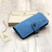 OWL LEATHER - PUHU MAVİ DERİ TÜTÜN KESESİ-TÜTÜN ÇANTASI - 1