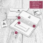 OWL LEATHER - PUHU KIRMIZI DERİ TÜTÜN KESESİ-TÜTÜN ÇANTASI - 6