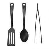 IKEA GNARP MUTFAK GEREÇLERİ SETİ SİYAH RENK - 8