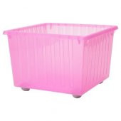 IKEA Vessla Tekerlekli Kutu Çok Amaçlı Saklama - Pembe - 1