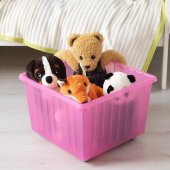 IKEA Vessla Tekerlekli Kutu Çok Amaçlı Saklama - Pembe - 2