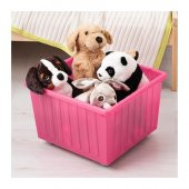 IKEA Vessla Tekerlekli Kutu Çok Amaçlı Saklama - Pembe - 3