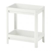 IKEA Vesken 2 Katlı Plastik Beyaz Banyo Raf Ünitesi - Banyo Düzenleme - 1