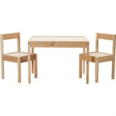 IKEA LATT MASİF ÇAM AHŞAP ÇOCUK OYUN YEMEK AKTİVİTE MASASI - 1